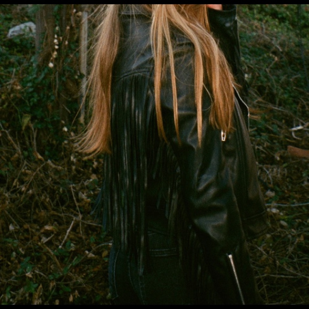 Fringe Leather Jacket